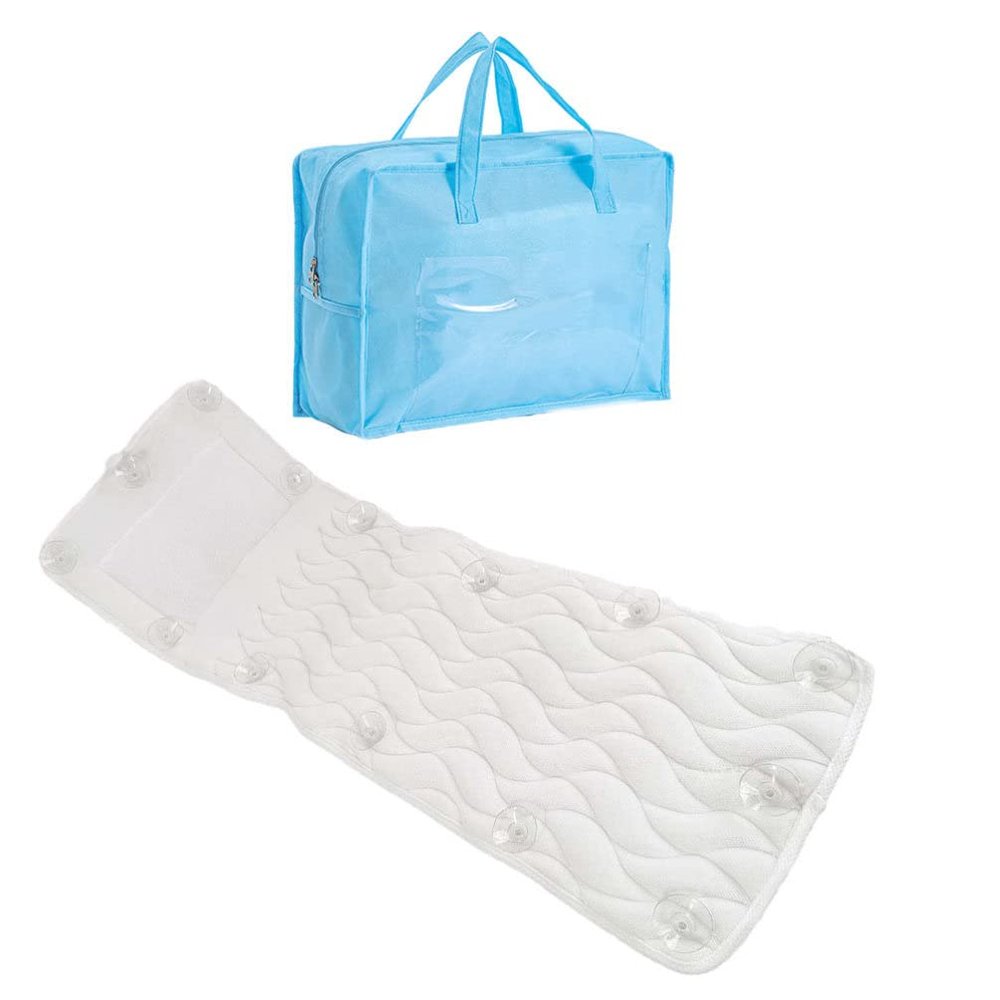 Healeved 1pc Elastic Bathtub Neck Support Pillow Cups Comfortable Spa Cushion for Home Use Stylish White Design for Relaxation The Bath