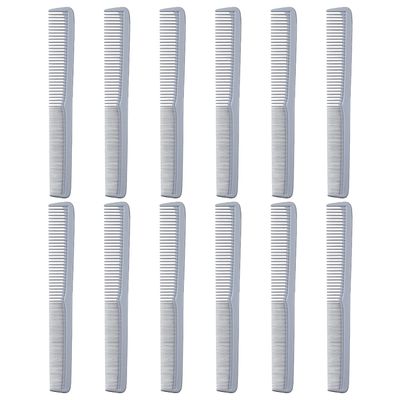 Styling Gear 12-Piece Hair Comb Set Barber, Beard & Mustache Combs, Pocket Styling, Made in USA (Gray)