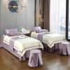 MIPOPS 4-Piece Massage Table Sheets Sets SPA Bed Sheets, Beauty Bedspreads European Solid Color Stain-Resistant Massage Table Skirt Includes Pad and Face Rest Cover(D,185x80cm(73x31inch)) view 1