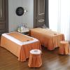 MIPOPS 4-Piece Massage Table Sheets Sets SPA Bed Sheets, Beauty Bedspreads European Solid Color Stain-Resistant Massage Table Skirt Includes Pad and Face Rest Cover(D,185x80cm(73x31inch)) view 2
