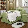 MIPOPS 4-Piece Massage Table Sheets Sets Fitted Massage Bed Sheets with Headrest Covers Massage Table Covers Soft Breathable for Spas Salons Hotels(F,190x70cm(75x28inch)) view 1