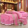 MIPOPS 4-Piece Microfiber Massage Table Sheet Set, Includes Flat Sheet, Fitted Sheet and Fitted Face Rest Cover(Pink,190x70cm(75x28inch)) view 1