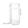 DOITOOL Acrylic Makeup Brush Holder with Lid Clear Pen Holder Storage Box Dust-Free Cosmetic Organizer for Vanity and Desktop 4.33 X 3.35 X 4.33 Inch view 2