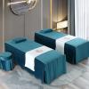 MIPOPS Microfiber Massage Table Sheet Set, Solid Color Soft Beauty Salon Massage Table Skirt Set for Body Physiotherapy Massage(B,190x80cm(75x31inch)) view 2