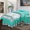 MIPOPS Microfiber Massage Table Sheet Set, Premium Facial Bed Cover, Beauty Salon Massage Table Skirt Set Bedspreads Bed Skirt Sheet(Green,190x75cm(75x30inch)) view 1