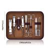 BONAD Toenail Clippers Adult Fingernail Clippers,Household Manicure Set Tweezers and Nail Clipper Set 10 in 1 Stainless Steel Pedicure Care Grooming Kit with Portable Travel Case Nail Clipper Set view 2
