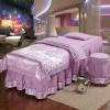 MIPOPS Microfiber Massage Table Sheet Set, Premium Facial Bed Cover, Beauty Salon Massage Table Skirt Set Bedspreads Bed Skirt Sheet(Purple,190x75cm(75x30inch)) view 1
