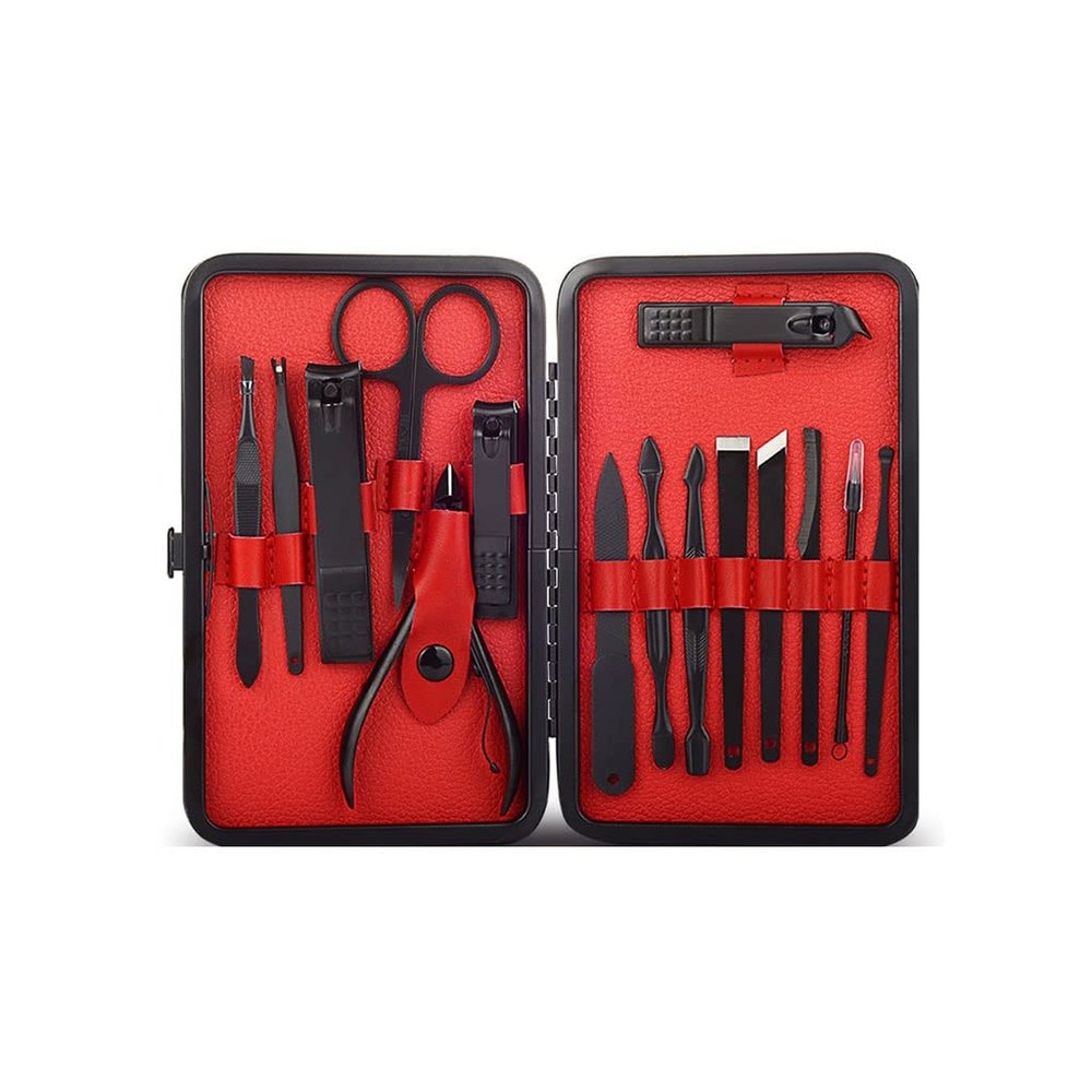 Toenail Clippers Nail Clippers SetNail Clippers Pedicure Kit Nail File Nail Clippers Manicure Beauty Kit with Portable Fashion Bag (15-Piece Set) Nail Clipper Set (Color : 1)