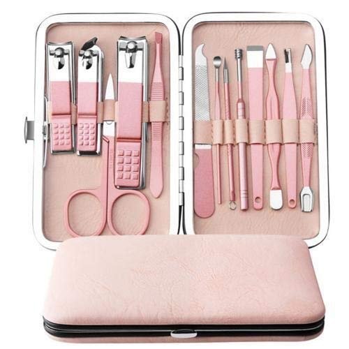 BONAD Toenail Clippers 18/15/13/10Pcs Steel Nail Clipper Cutter File Ear Pick Manicure Pedicure Tools Polishing Anti-Skid Technology Upscale Tools Nail Clipper Set (Color : 13pcs)