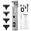 Fannas Hair Clippers for Men, Professional Hair Trimmer Barber Cordless Zero Gapped Hair Clippers with LCD Display, Mens Gifts Beard Trimmer T Liners Shavers Edgers Clipper for Hair Cutting - Silver view 1