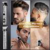 Fannas Hair Clippers for Men, Professional Hair Trimmer Barber Cordless Zero Gapped Hair Clippers with LCD Display, Mens Gifts Beard Trimmer T Liners Shavers Edgers Clipper for Hair Cutting - Silver view 2