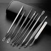 Blackhead Remover Tool, 9 Pcs Professional Pimple Comedone Extractor Popper Tool Acne Removal Kit - Treatment for Pimples, Blackheads, Zit Removing, Forehead,Facial and Nose(Silver) view 1