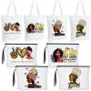 Roowest 8 Pcs African American Gifts for Women Bulk God Say You Are Tote Bags Inspirational Makeup Bags with Zipper(Classic Style) view 1
