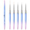 Makartt Nail Rhinestone Glue Gel with Brush Pen Set, 15ml Clear Nail Gem Glue Gel Bundle with Makartt Nail Art Brushes? Liner for Nails, 5pcs, 7/9/11/15/25mm, Easy Hold view 3