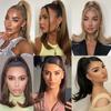 18-inch Synthetic Short Bounce Wraparound Ponytail Extension with Clip-In Resistant Hair, Suitable for Women (White 1) view 4