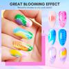 Makartt Clear Blooming Gel 15ml UV LED Nail Art Polish for Spreading Effect Marblle Bundle Nail Art Brushes Liner for Nails, 5pcs, 7/9/11/15/25mm, Easy Hold view 3