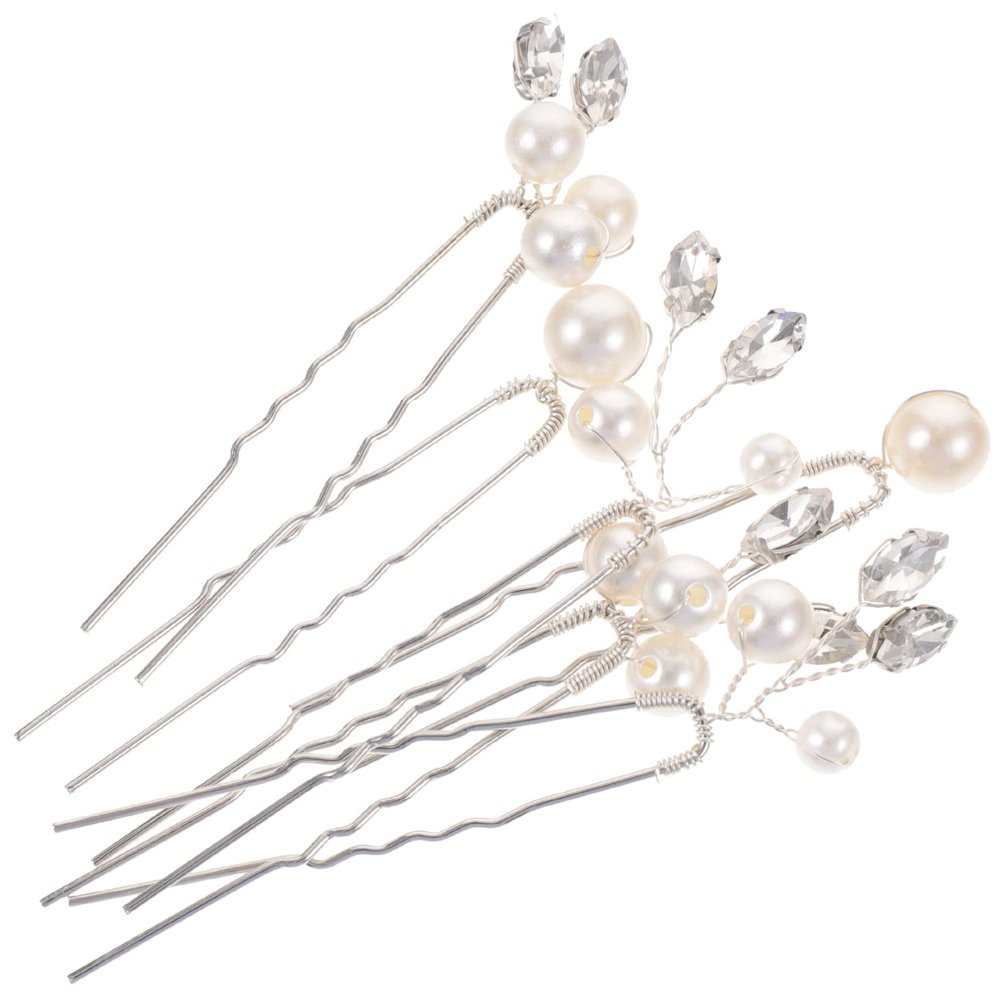 FRCOLOR 6pcs Bridal Wedding Hair Accessories Rhinestone and Hair for Brides and Bridesmaids
