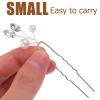 FRCOLOR 6pcs Bridal Wedding Hair Accessories Rhinestone and Hair for Brides and Bridesmaids view 4