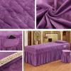 MIPOPS 4-Piece Massage Table Sheet Set, Premium Facial Bed Cover, Includes Massage Face Rest Cover, Massage Table Cover and Massage Fitted Sheet(Purple,190x80cm(75x31inch)) view 2