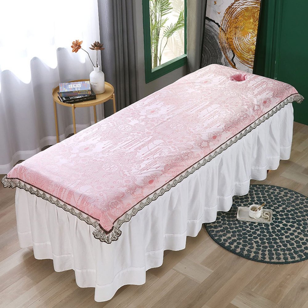 MIPOPS Microfiber Massage Table Sheet Set, Premium Facial Bed Cover, Protects Massage Table, Reuse, Machine Washable(C,200x120cm(79x47inch))
