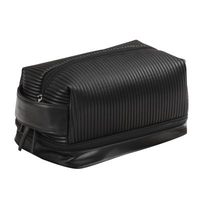 bagINBAG QIANPA Makeup Bag, Large Double Layer Waterproof Travel Bag with Handle and Brush Compartment for Women (Black)