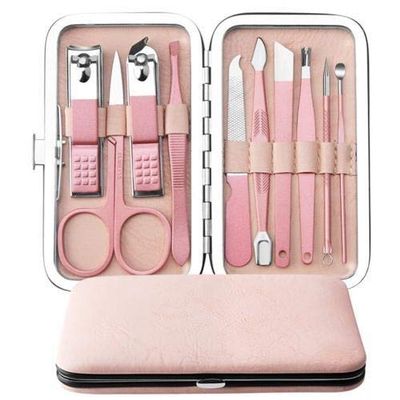 BONAD Toenail Clippers 18/15/13/10Pcs Steel Nail Clipper Cutter File Ear Pick Manicure Pedicure Tools Polishing Anti-Skid Technology Upscale Tools Nail Clipper Set (Color : 10pcs)