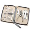 BONAD Toenail Clippers Portable Nail Clipper Set 12 in 1 Stainless Steel Professional Grooming Kit Travel Manicure Set with Luxurious Travel Case Ideal Gift Nail Clipper Set view 1