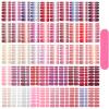 Maitys 700 Pcs 50 Sheets Nail Wraps Stickers Color Nail Strips Glitter Full Wraps for Women Self Adhesive Polish Strips for Women DIY Art Decals with File view 1