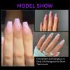 Gelike ec Short Coffin Nail Tips: 240PCS Soft Gel Tips for Nail Extensions Coffin Shaped Full Cover Nail Tips Pre Etched - PMMA Resin Clear False Nails Press on Nails 10 Sizes, SHORT COFFIN view 4