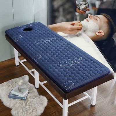 Memory Foam Massage Bed Topper Spa Bed Table Mattress Pad with Elastic Band Thicken Lash Bed Cushion Cover for Tattoo Table Beauty Salon Bed Round Head Face Breath Hole,Radish,60x180cm