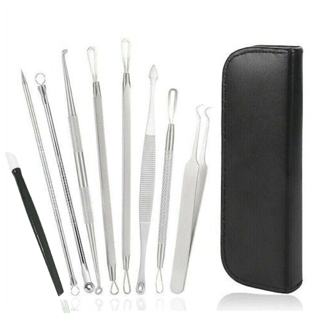 Blackhead Remover Tool, Pimple Popper Tool Kit, Blackhead Extractor tool for Face, Extractor Tool for Comedone Zit Acne Whitehead Blemish, Stainless Steel Extraction tools