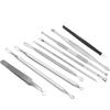 9 PCS Blackhead Remover Pimple Popper Tool Kit,Black Head Removal Extractor for Acne Comedone Whitehead Popping Zit Blemish Facial Skin Care Tools view 1