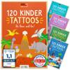 Famifidus - 120 Skin-friendly Kids Tattoos - Dermatologically Tested & Rated VERY GOOD - Made in Germany - Our Temporary Tattoos for Kids (Dinos Theme) view 1