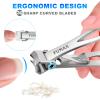 Toenail Clippers for Seniors Thick Toenails, Heavy Duty Nail Clippers for Men with Wide Jaw Opening, Large Toe Nail Clippers for Thick Nails with Long Handle, Sharp Nail Cutter Gifts for Men Women view 3
