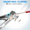 Toenail Clippers for Seniors Thick Toenails, Heavy Duty Nail Clippers for Men with Wide Jaw Opening, Large Toe Nail Clippers for Thick Nails with Long Handle, Sharp Nail Cutter Gifts for Men Women view 4