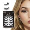 KISS Matte Black, False Eyelashes, 'Matte Twill', 14mm, Includes 4 Pairs Of Lashes, Easy to Apply, Reusable Lash Clusters view 1