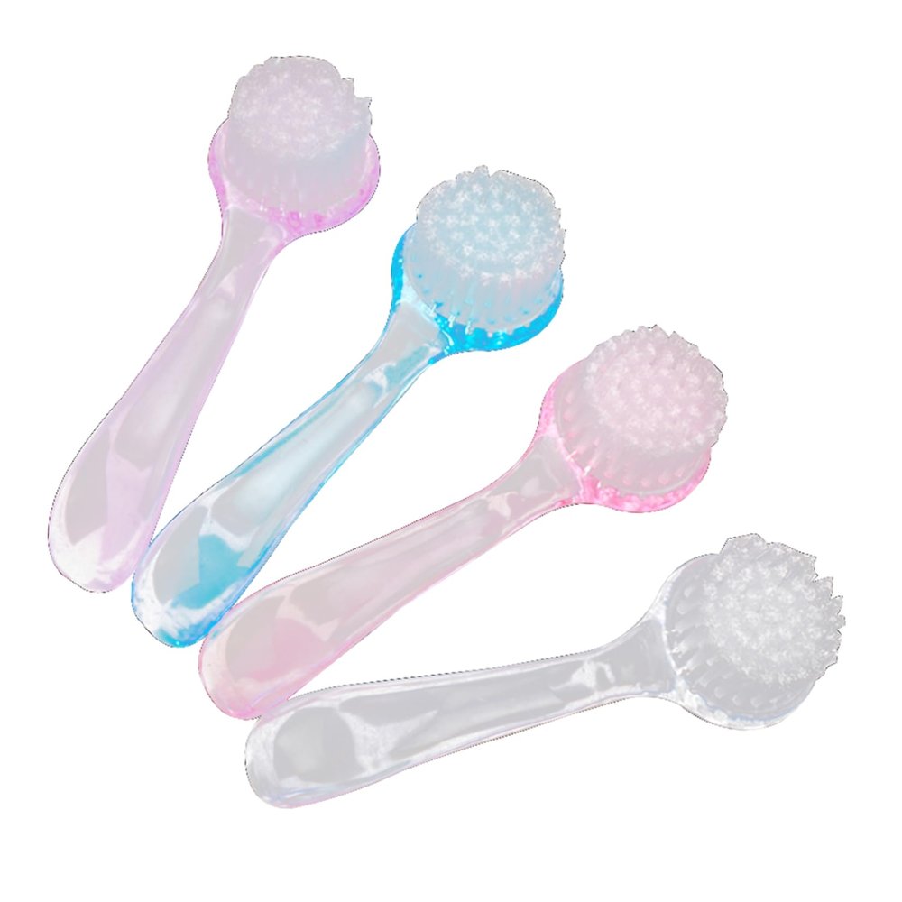 FOMIYES Brush Set Deep Pore Cleaning Facial Scrubber with Horn Brush for Gentle Skin Care Random Color