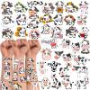 152 Pieces Cow Temporary Tattoos,16 Sheets Cow Themed Tattoos Stickers Party Decoration Supplies Party Decoration view 2