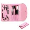 8PCS/SET Professional Eyebrow Shaping Grooming Kit - Beauty Tools Set with Leather Bag Eyebrow Grooming Kit for Women & Men, Eyebrow Trimming Kit With Razor Eyebrow Scissors and Brush with Comb view 1