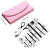 8PCS/SET Professional Eyebrow Shaping Grooming Kit - Beauty Tools Set with Leather Bag Eyebrow Grooming Kit for Women & Men, Eyebrow Trimming Kit With Razor Eyebrow Scissors and Brush with Comb view 2