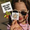 Kids Temporary Tattoos - Made in Europe Hypoallergenic, Pre-Cut, 50 Pcs Original Kid Tattoos, Designs with Sea World, Butterflies, Flowers, Motivational Words - Gift Tattoos for Boys and Girls view 2