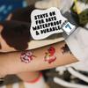 Kids Temporary Tattoos - Made in Europe Hypoallergenic, Pre-Cut, 50 Pcs Original Kid Tattoos, Designs with Sea World, Butterflies, Flowers, Motivational Words - Gift Tattoos for Boys and Girls view 4
