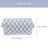 ABOOFAN Make Up Bag Checkered Makeup Bag Travel Toiletry Bag Checkered Cosmetic Bag Portable Makeup Bags Pouch Travel Makeup Pouch for Women Girls Vacation Travel (Sky-Blue) Make Up view 2
