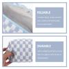 ABOOFAN Make Up Bag Checkered Makeup Bag Travel Toiletry Bag Checkered Cosmetic Bag Portable Makeup Bags Pouch Travel Makeup Pouch for Women Girls Vacation Travel (Sky-Blue) Make Up view 4