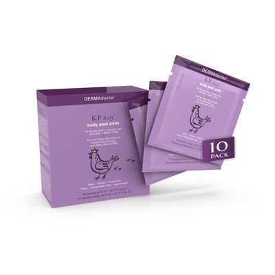 DERMAdoctor KP Bump Eraser Extra Strength Peel Pads Exfoliating Body Treatment for Keratosis Pilaris, Body Acne & Rough Skin | AHA + BHA + PHA Formula | Dermatologist Developed