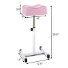 CHAOEEMY Pedicure Foot Rest,Adjustable Height Pedicure Stool,Pedicure Stand for Home Salon,Tattoo,Nail Tech(Pink) view 2