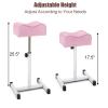 CHAOEEMY Pedicure Foot Rest,Adjustable Height Pedicure Stool,Pedicure Stand for Home Salon,Tattoo,Nail Tech(Pink) view 4