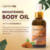 LightenUp, Skin Brightening Body Oil - 4.2 fl oz / 125 ml - Hyperpigmentation Body Seum, Dark Spot Remover, for Men and Women with Vitamin E, Shea Butter, Almond Oil view 2
