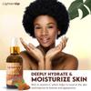 LightenUp, Skin Brightening Body Oil - 4.2 fl oz / 125 ml - Hyperpigmentation Body Seum, Dark Spot Remover, for Men and Women with Vitamin E, Shea Butter, Almond Oil view 3