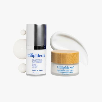 Trilipiderm Rehydration Night Crme .5oz + Protective Day Crme Broad Spectrum SPF 30 .5oz Travel/Trial Size Transformative, Moisture-Rich Crme with Hyaluronic Acid and Retinol
